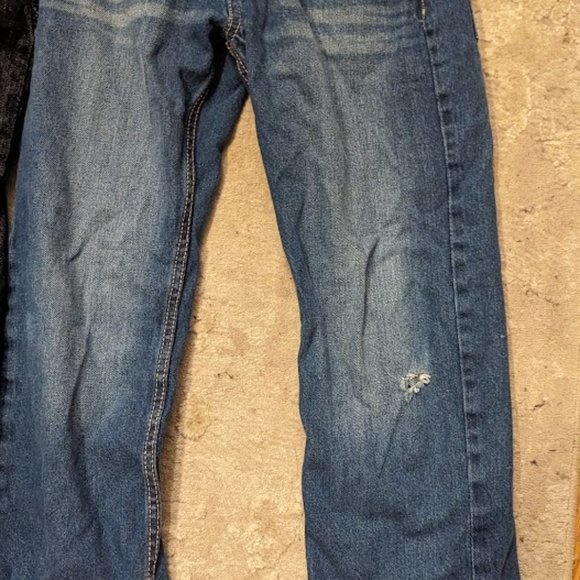 Roebuck & Co. Boys Straight Husky adjustable Waist Jeans 2 pair - Picture 2 of 5